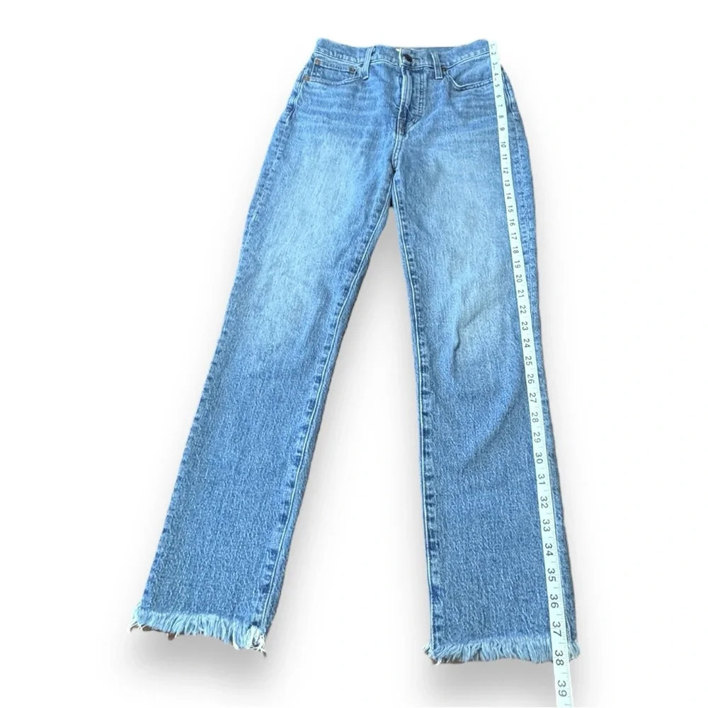 Madewell The Perfect Vintage Jean Denim Straight Leg Raw Hem Women’s Size 26 - Picture 6 of 11